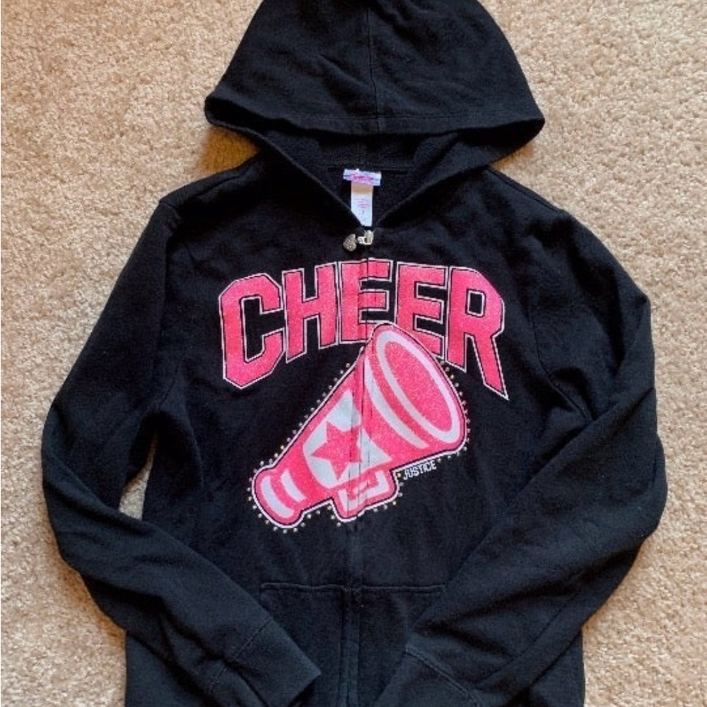 Girls size ten justice zip up hoodie